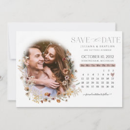 Wildblumen Blumenkalender und Foto Save The Date