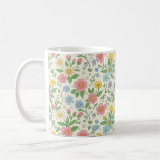 Wildblumen-Blumenkeramik-Kaffeetasse | Cottagecore Kaffeetasse