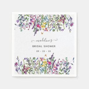 Wildblumen Blumenkohl Brautparty Serviette