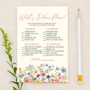 Wildblumen-Blumenmuster In Deinem Handy Baby Showe