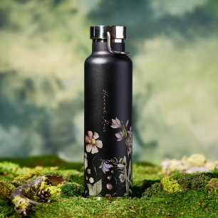 Wildblumen-Blüten-Hummel Monogramm Trinkflasche