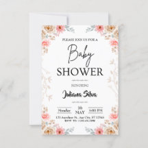 Wildblumen Boho-Baby-Einladung