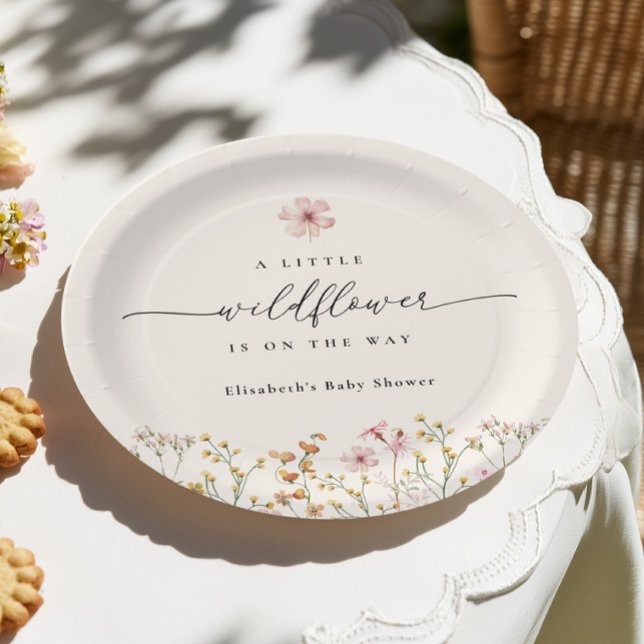 Wildblumen-Boho-Baby-Party Pappteller (Von Creator hochgeladen)