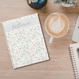 Wildblumen Boho Benutzerdefinierter Name Planer