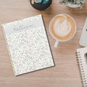 Wildblumen Boho Benutzerdefinierter Name Planer