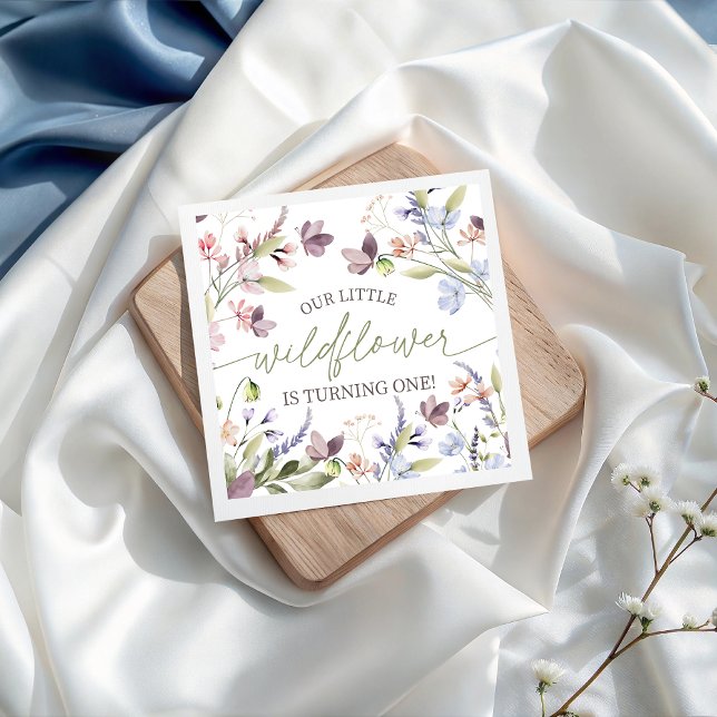 Wildblumen-Boho-Blumen-Geburtstagsserviette Serviette (Von Creator hochgeladen)