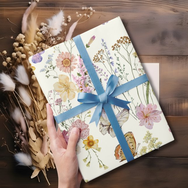 Wildblumen Boho Blumen Geschenkpapier (Von Creator hochgeladen)