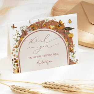 Wildblumen Boho Brautparty Dankeskarte