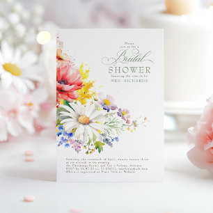 Wildblumen Boho Brautparty Einladung