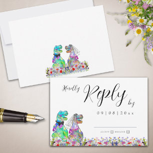 Wildblumen Boho Dinosaurier Hochzeit Antwort
