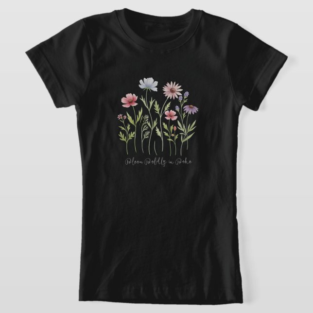 Wildblumen Boho Floral Boho T-Shirt (Ablage )