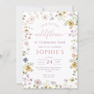 Wildblumen Boho Garden Floral Geburtstag Einladung