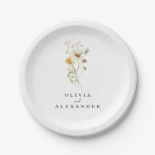 Wildblumen Boho-Garten floral Pappteller
