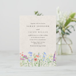 Wildblumen Boho Garten Hochzeitseinladung Einladung