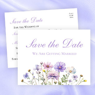 Wildblumen Boho Hochzeitsflor Save The Date Postkarte