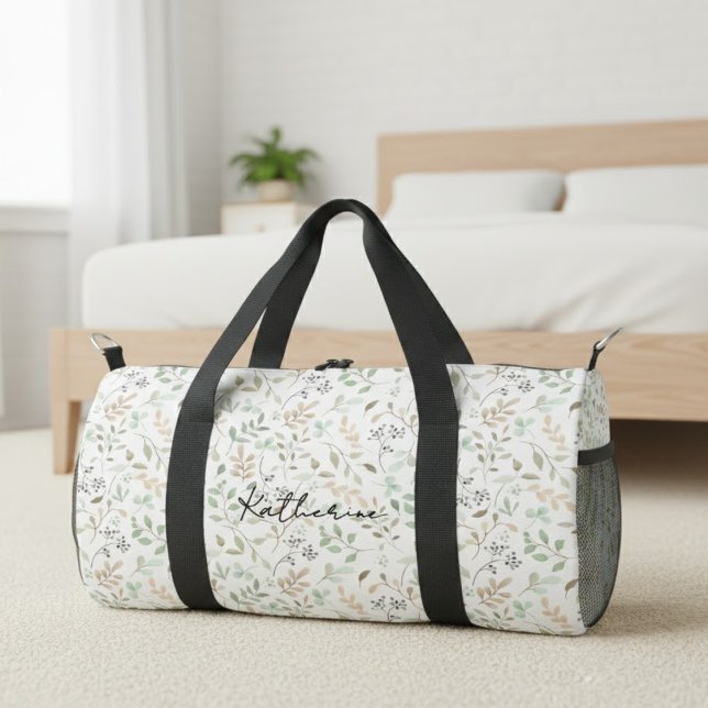 Wildblumen-Boho-Personalized Duffle Bag (Von Creator hochgeladen)