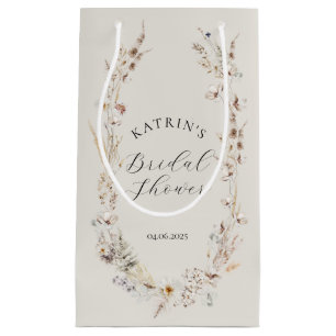 Wildblumen Boho Rustikale Elegante Brautparty Kleine Geschenktüte