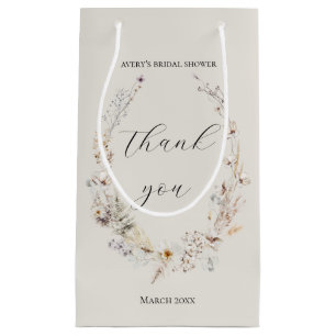 Wildblumen Boho Rustikale Elegante Brautparty Kleine Geschenktüte
