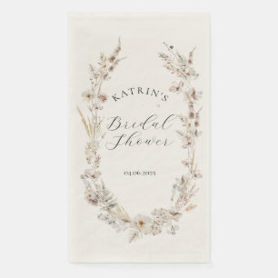 Wildblumen Boho Rustikale Elegante Brautparty Serviette
