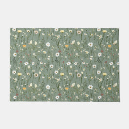 Wildblumen Boho Trendy Fußmatte