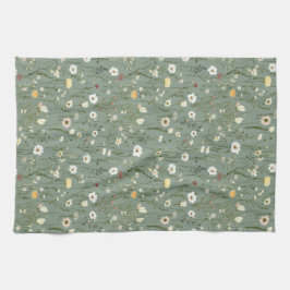 Wildblumen Boho Trendy Geschirrtuch