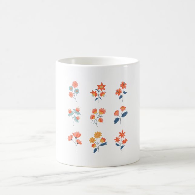 Wildblumen Botanik Blumen Kaffeetasse (Mittel)