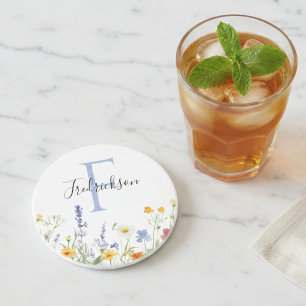 Wildblumen-Botanik-Cottagecore-Mutter-Geschenk Getränkeuntersetzer