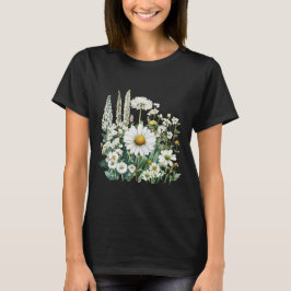 Wildblumen-Botanik-Grafik-T-Shirt T-Shirt