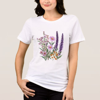 Wildblumen-Botanik-Grafik  Tri-Blend Shirt