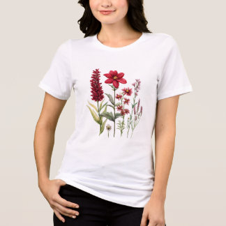 Wildblumen-Botanik-Grafik  Tri-Blend Shirt