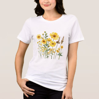 Wildblumen-Botanik-Grafik  Tri-Blend Shirt