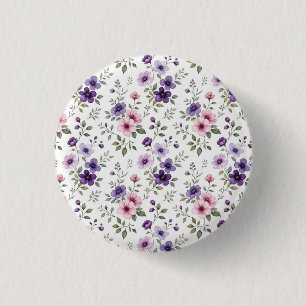 Wildblumen-Botanik-Pin-Button Button