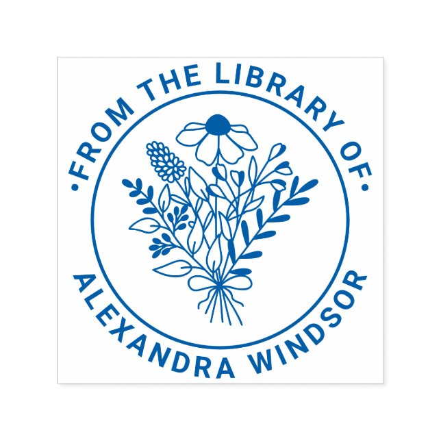 Wildblumen Bouquet #1 Bibliothek Buchname Embosser Permastempel (Design)