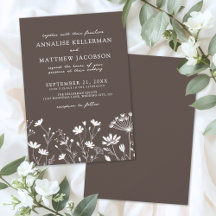 Wildblumen-Braun-Hochzeit
