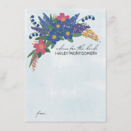 Wildblumen Brautdusche Einladung Beilage