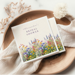 Wildblumen-Brautjungfernparty Serviette