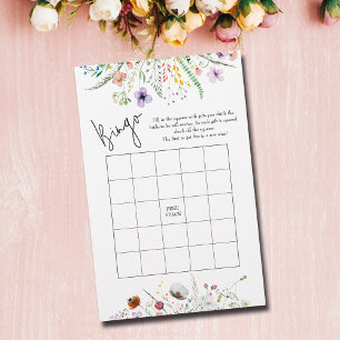 Wildblumen Brautparty Bingo Game