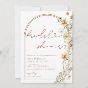 Wildblumen-Brautparty Einladung