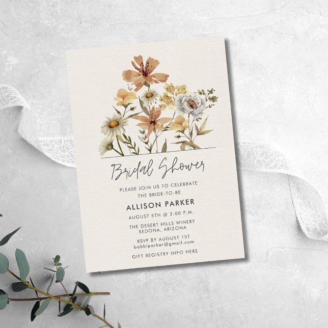 Wildblumen Brautparty Einladung (Wildflowers Bridal Shower Invitation)