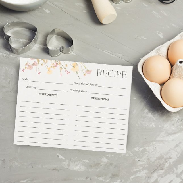 Wildblumen Brautparty Rezept Karte (Von Creator hochgeladen)