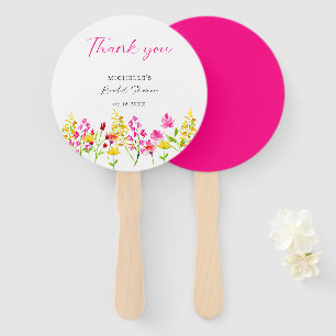 Wildblumen Brautparty Script Rosa Florals Fächer