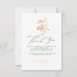 Wildblumen Brautparty Vielen Dank Dankeskarte