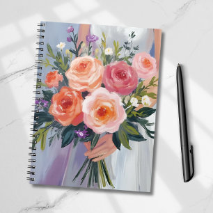 Wildblumen-Brautstrauß   Florale Hochzeit Braut Notizblock