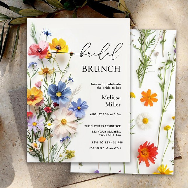 Wildblumen Bridal Brunch Einladung (Von Creator hochgeladen)