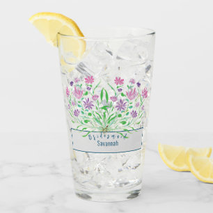 Wildblumen Bridesmaid Hochzeitbrille Glas