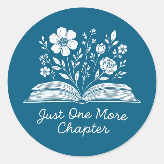 Wildblumen buchen runder aufkleber (Vorderseite)