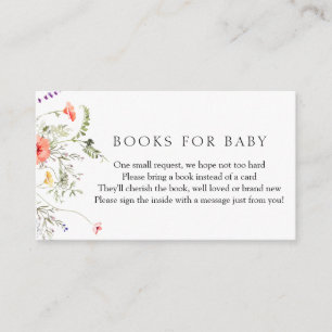 Wildblumen Bücher für Baby Begleitkarte