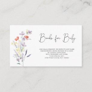 Wildblumen Bücher für Babytickets Begleitkarte