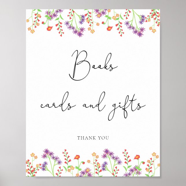 Wildblumen Bücher Karten und Geschenke Poster (Vorne)