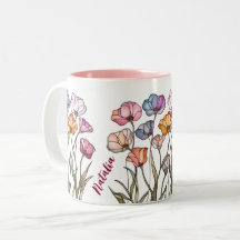 Wildblumen-Buntglas